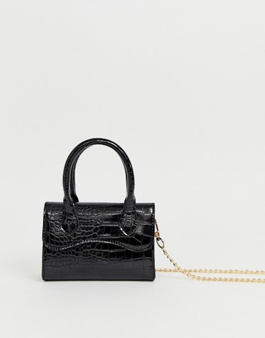 ASOS DESIGN Micro Grab Bag with Curved Flap and Detachable Strap