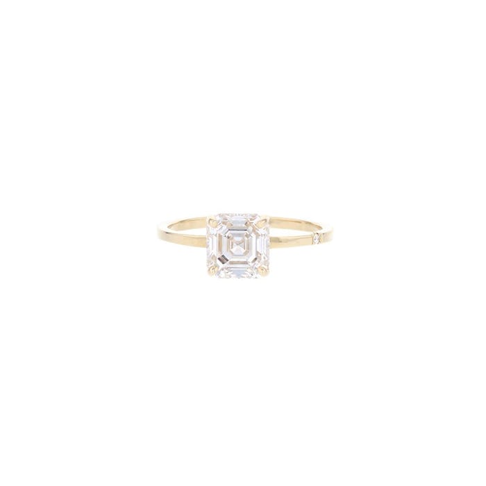 Asscher Diamond Solitaire Ring