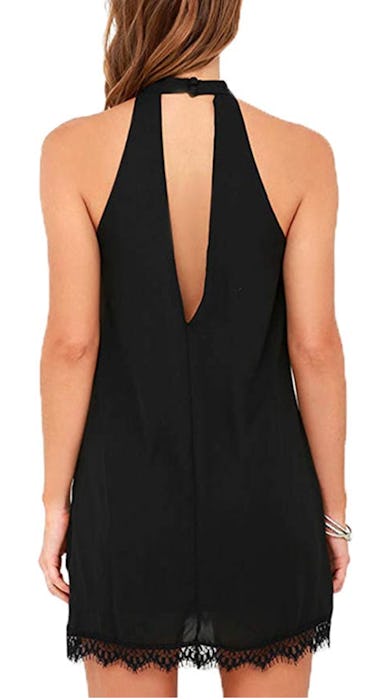 Fantaist Halter Neck Lace Shift Dress