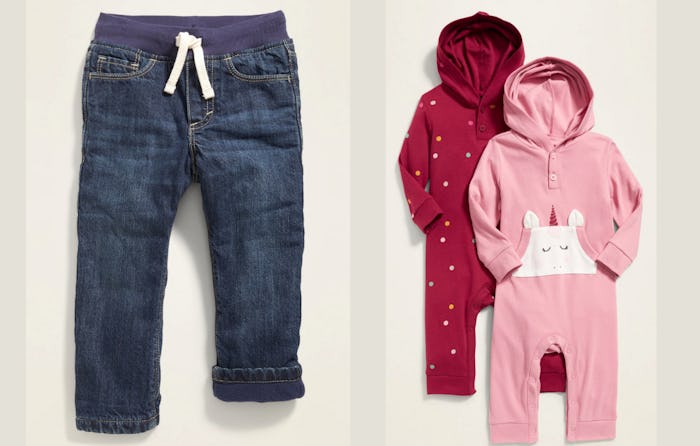 image of hooded henleys and fleece lined jeans.