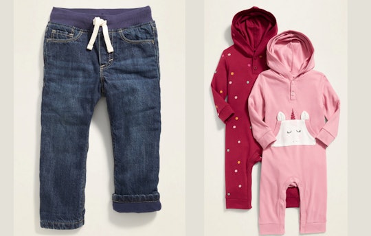 image of hooded henleys and fleece lined jeans. 