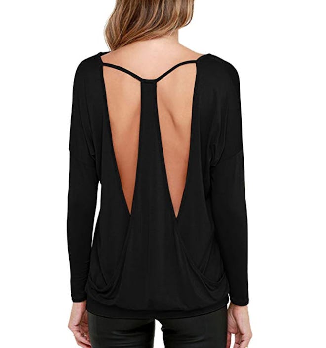 Yuchamryi Backless Knit T Shirt