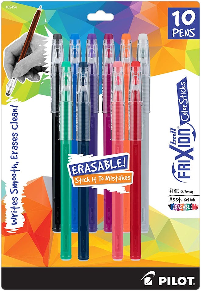 Pilot FriXion ColorSticks Erasable Gel Ink Stick Pens (10-Pack)