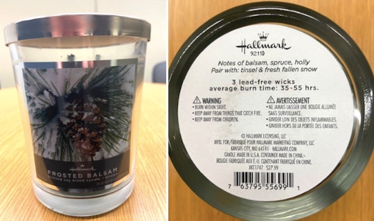 Hallmark recalled holiday scented candles.