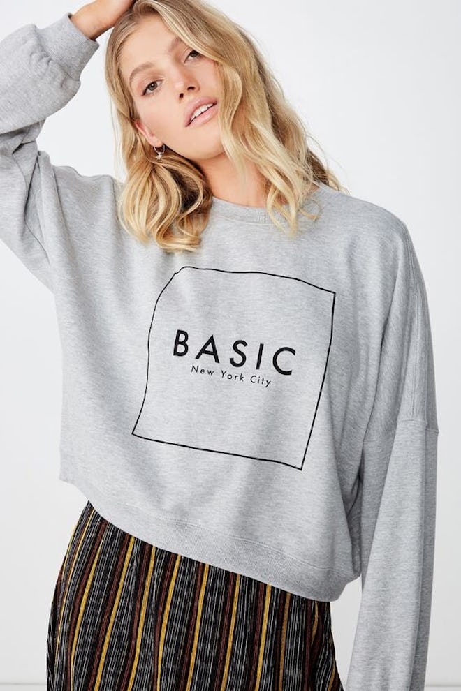  Harper Boxy Crew Graphic Fleece