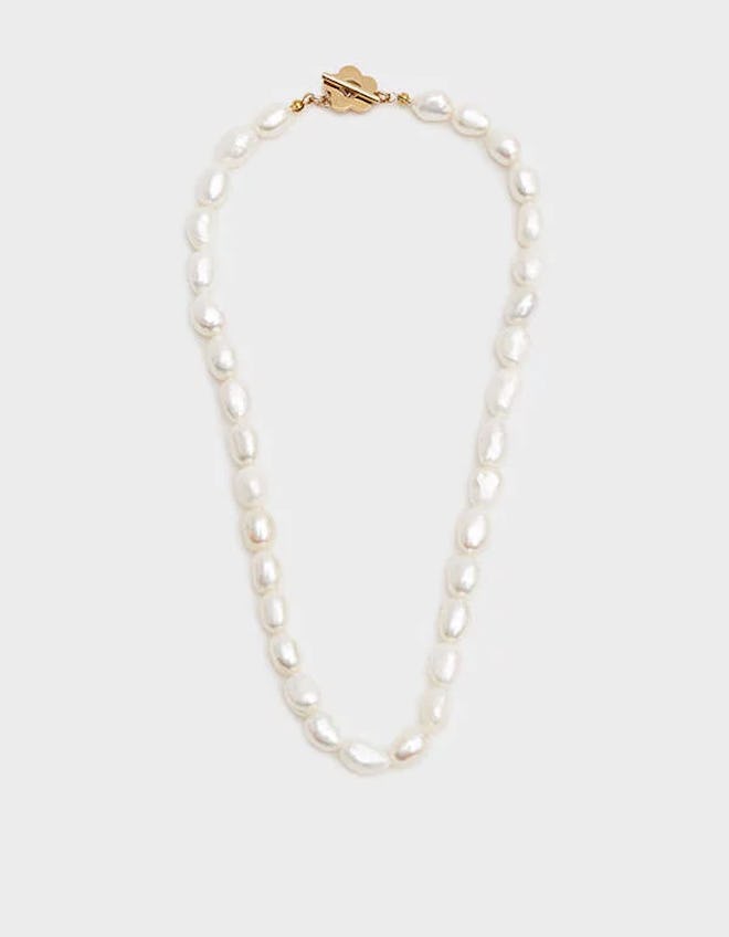 Lola Pearl Necklace In Pearl