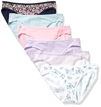 Amazon Essentials Cotton Stretch Bikini Panty (6-Pack)