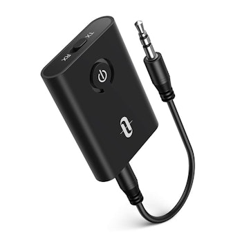 TaoTronics Bluetooth 5.0 Transmitter and Receiver, 2-in-1 Wireless 3.5mm Adapter