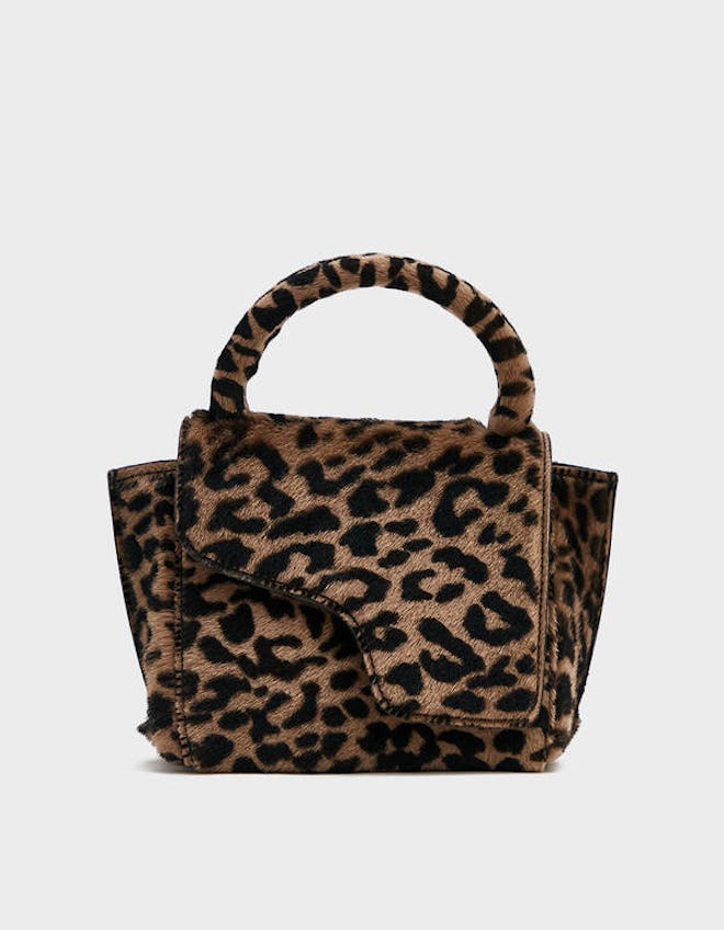 Montalcino Mini Handbag In Leopard Fur