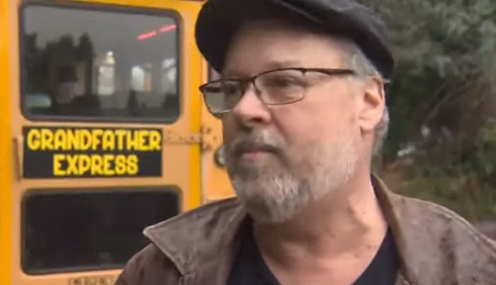 A grandfather surprised his kids with their very own school bus over the holidays.