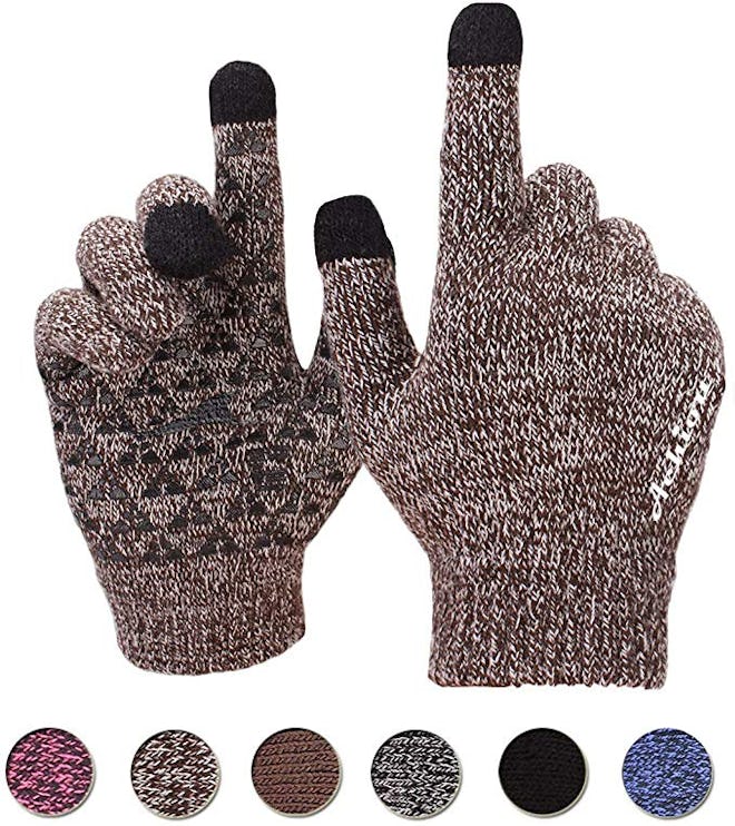 Achiou Winter Knit Thermal Touchscreen Gloves