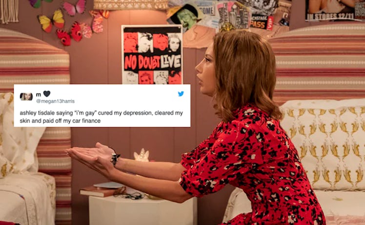 Ashley Tisdale's character in 'Merry Happy Whatever' and tweet about her
