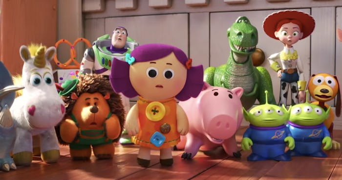 Best Holiday gifts for Toy Story Fans; Film still of Bonnie's toys from Toy Story 4 Movie 