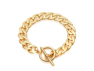 Gold T-Bar Chunky Chain Bracelet