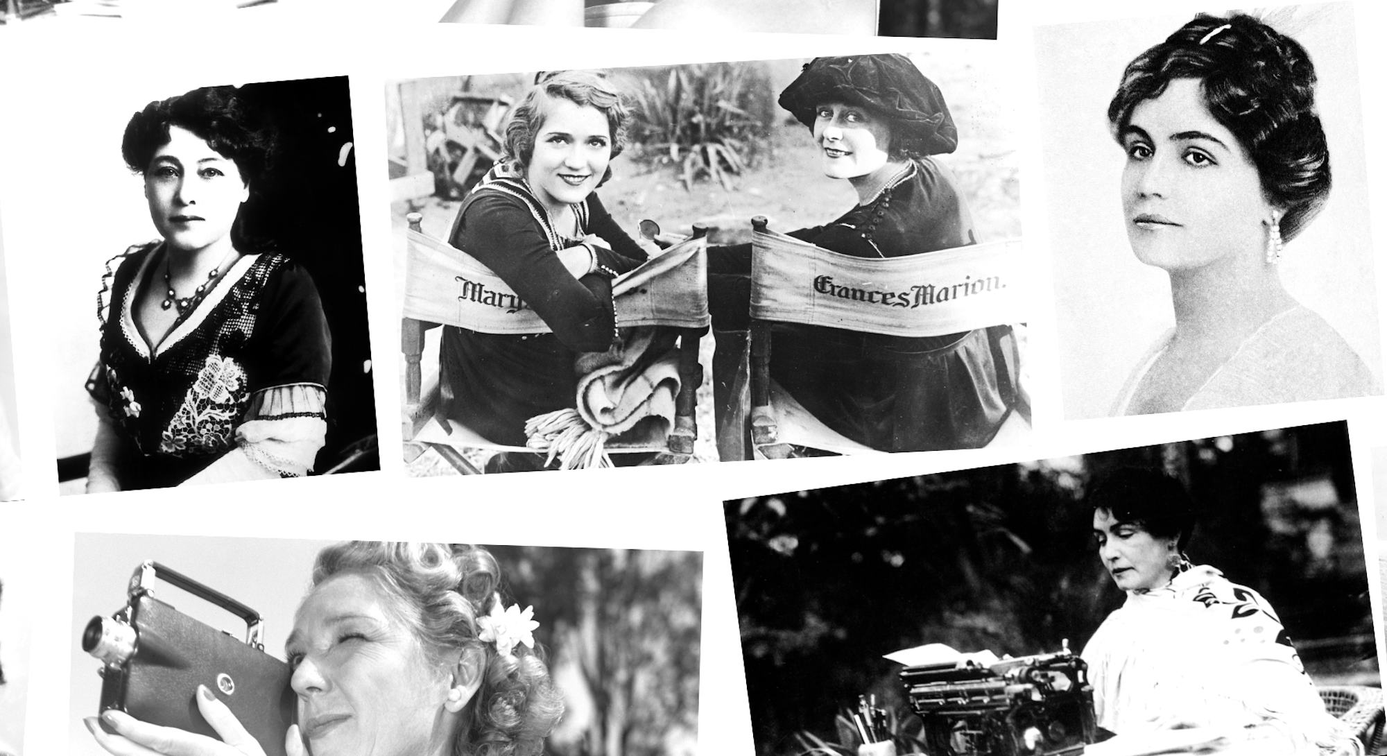 Women who pioneered the film industry 100% years ago in black and white 