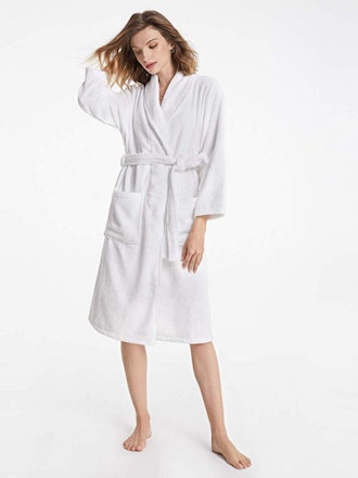 SIORO Terry Cloth Calf-Length Robe