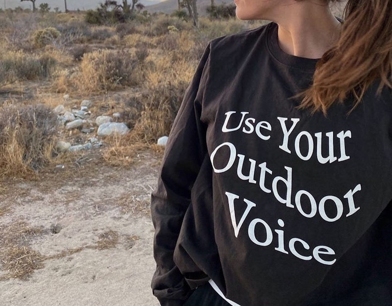 Outdoor Voices Giving Tuesday tee donates 100% of sales to the ACLU.