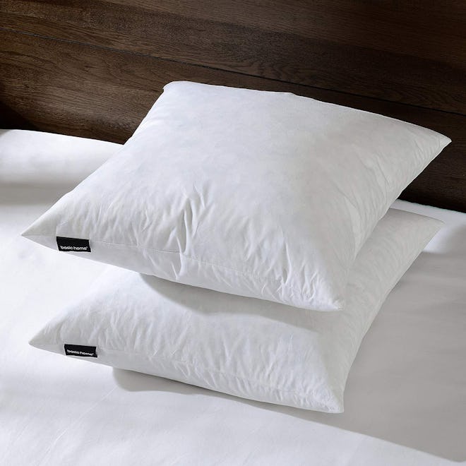 Basic Home Down Feather Pillow Inserts (2-Pack)