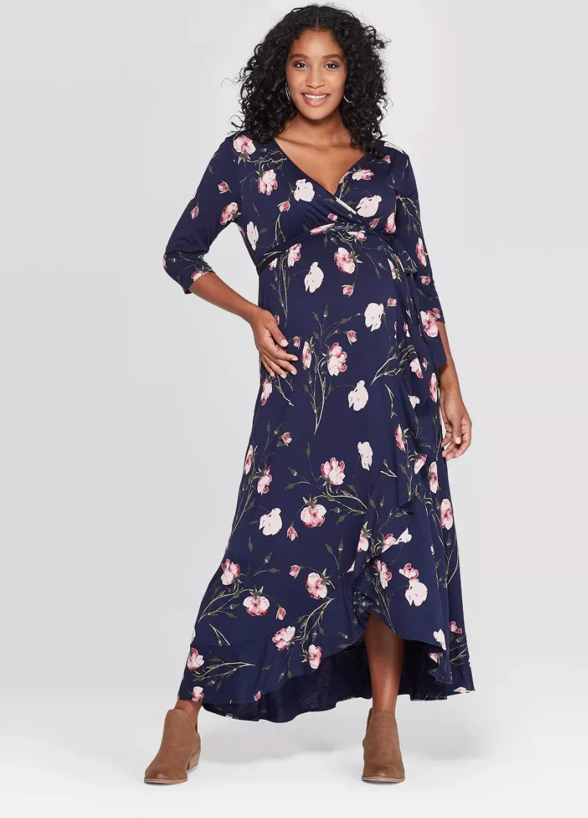 best maternity holiday dresses 12 That'll Make You *Want* To Go To Parties color: Marine Colorblock