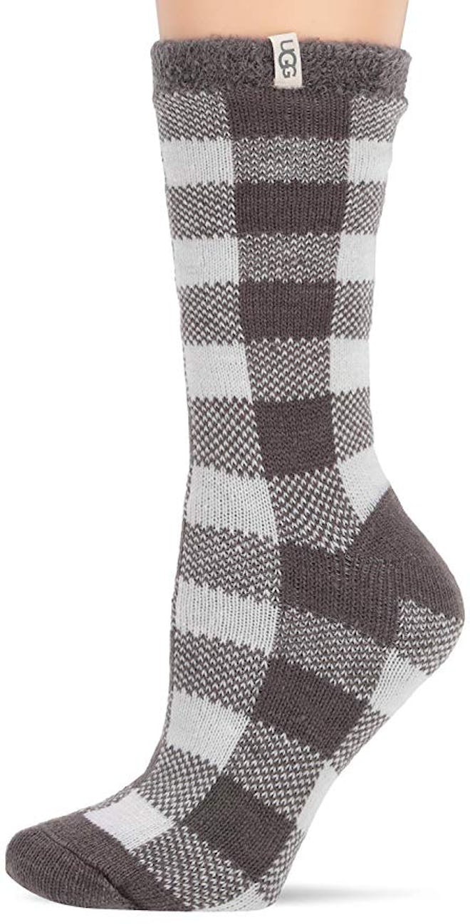UGG Women's W Vanna Check Fleece Lined Sock