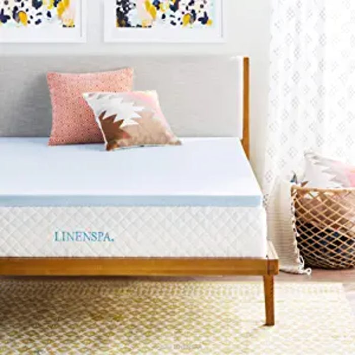 LINENSPA Gel Infused Memory Foam Mattress Topper