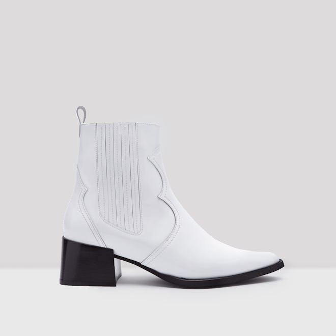 Minea White Patent Leather Boots