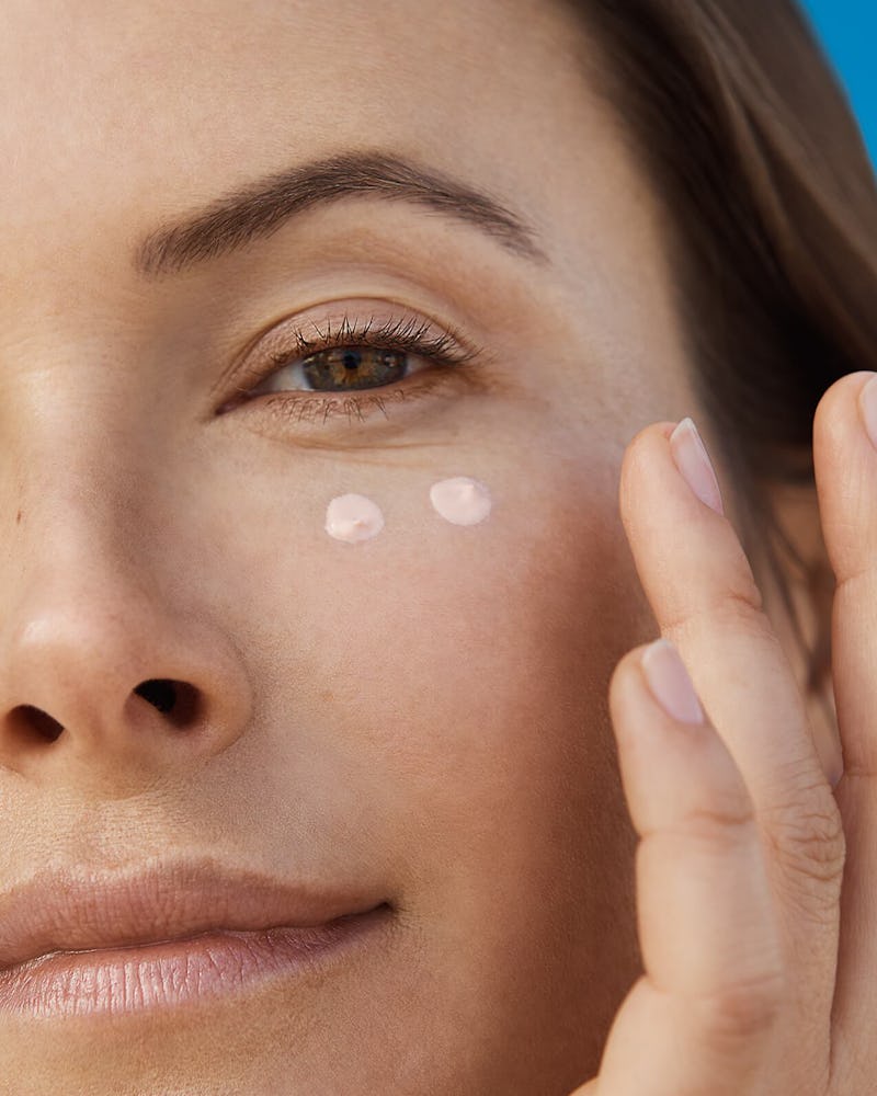 Supergoop!'s new Bright-Eyed cream swatch on skin