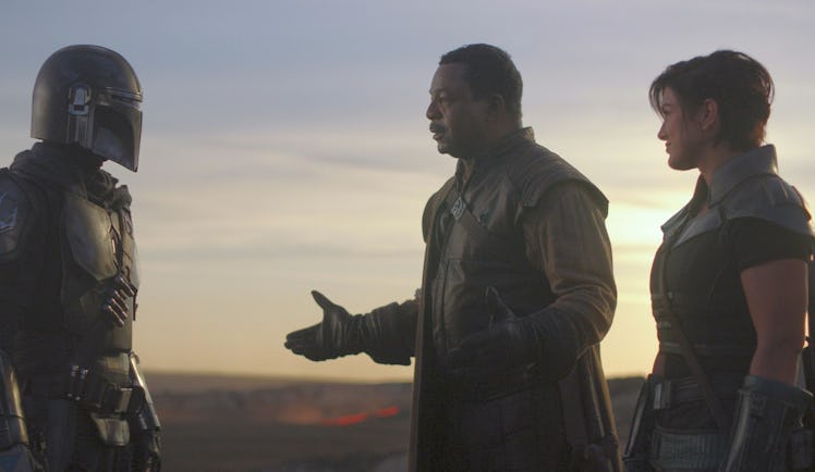 The cast of The Mandalorian