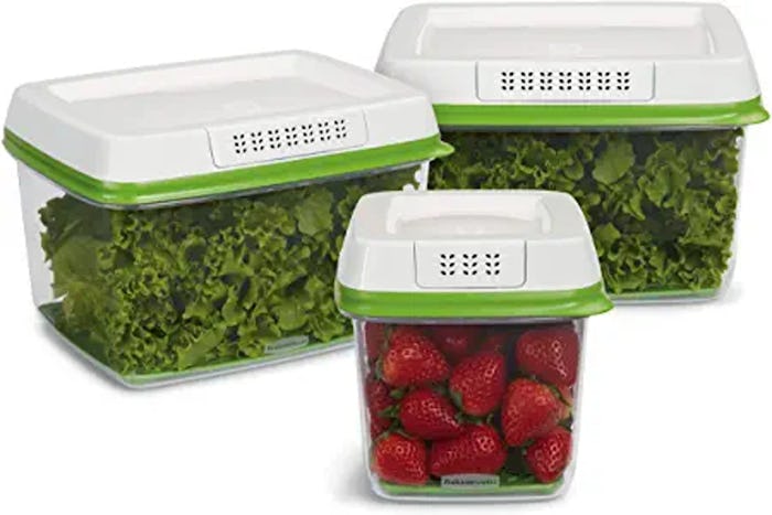 Rubbermaid FreshWorks Produce Saver Food Storage Container (Set of 3)