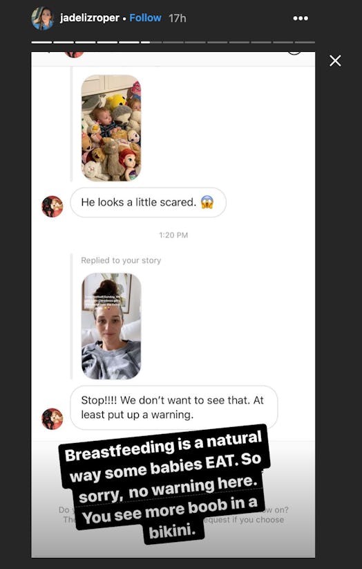 Jade Roper was mom-shamed for posting a video of herself breastfeeding.
