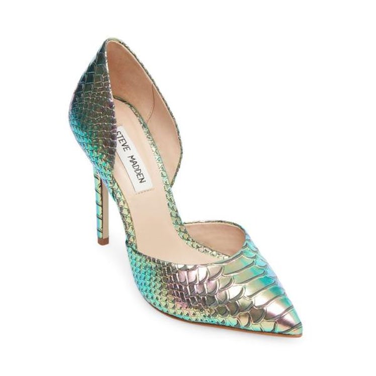 Hypnotic Heel in Turquoise Snake