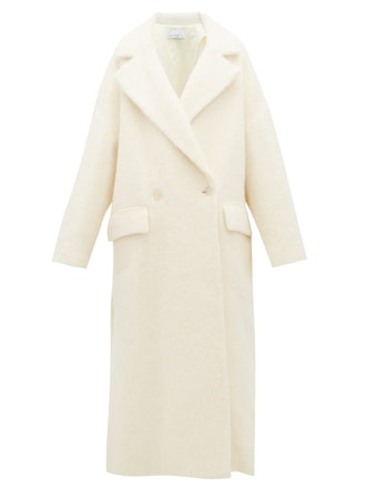 Double-Breasted Wool-Blend Blanket Coat 