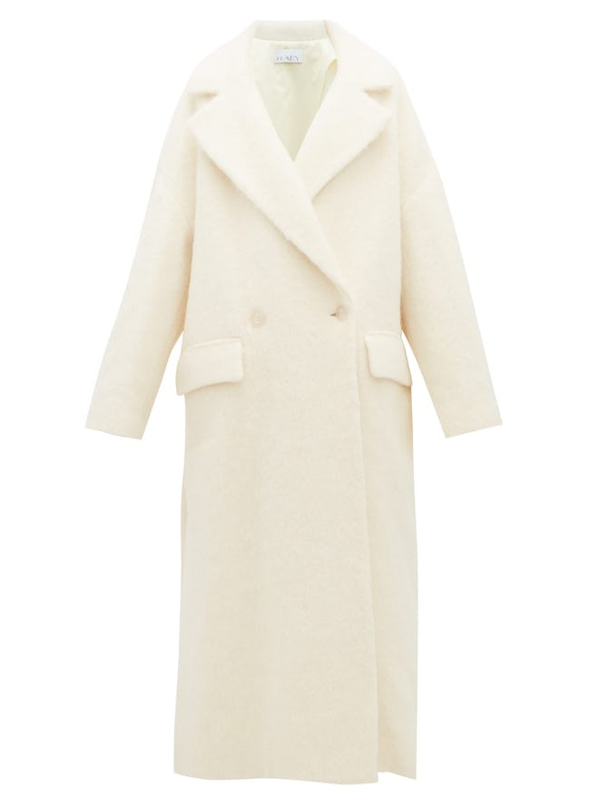 Double-Breasted Wool-Blend Blanket Coat 
