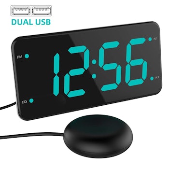 Loud Alarm Clock with Bed Shaker, Vibrating Alarm Clock for Heavy Sleepers
