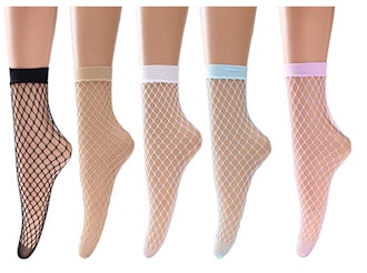 Ruxia Women's Fishnet Socks (5-Pack)