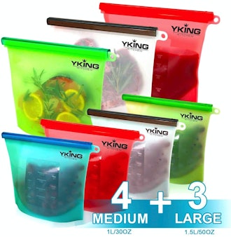 YKing Reusable Food Storage Bags (Set of 7)