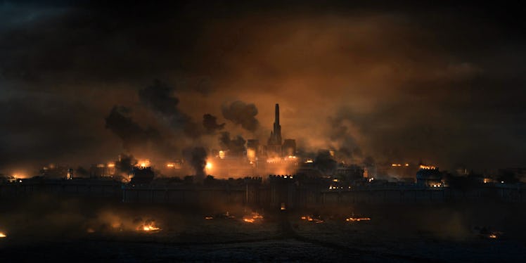 The Witcher city burning