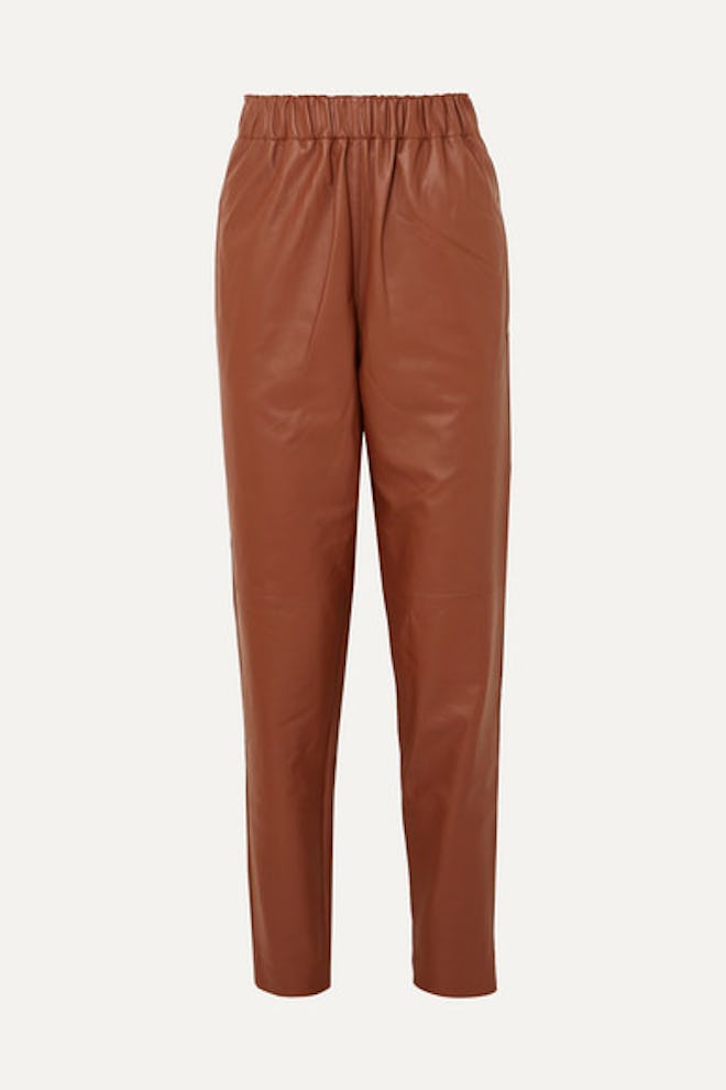 Leather Tapered Pants