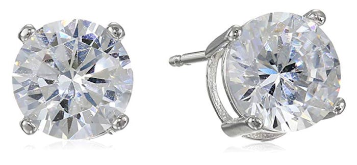 Amazon Essentials Sterling Silver Cubic Zirconia Stud Earrings 