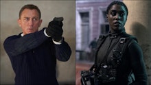 007 new and old: Daniel Craig as James Bond and Lashana Lynch as Nomi, a '00' agent.