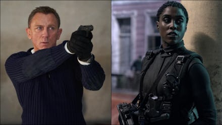 007 new and old: Daniel Craig as James Bond and Lashana Lynch as Nomi, a '00' agent.