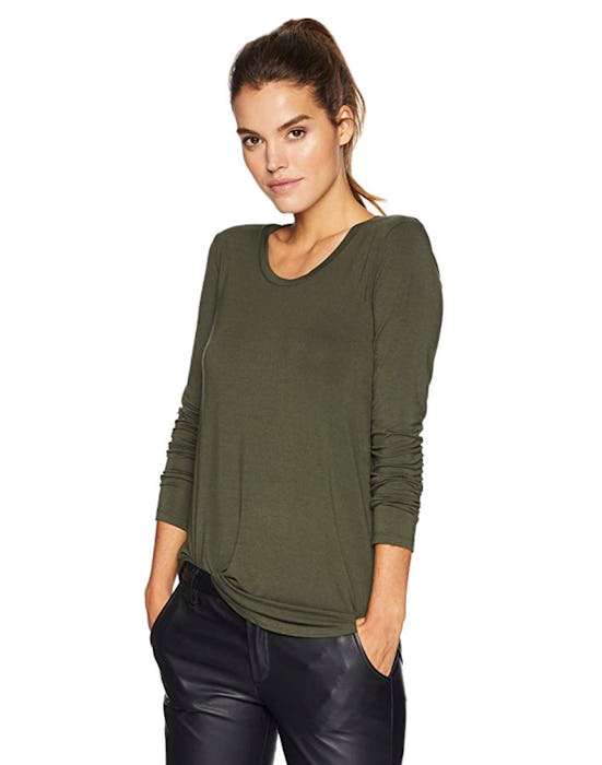 Daily Ritual Women's Jersey Long-Sleeve Scoop-Neck Swing Tunic