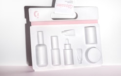 Glossier's new Skincare Edit and carrying case