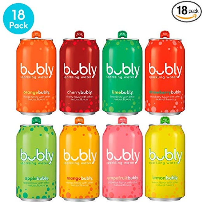 Bubly Sparkling Water, 8 Flavor Variety Pack (18 Pack)