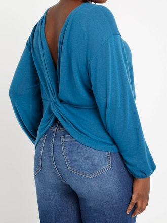 Eloquii Women's Plus Size Twist Back Knit Top
