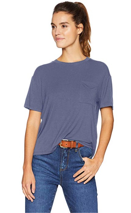 Daily Ritual Women's Jersey Short-Sleeve Boxy Pocket Tee
