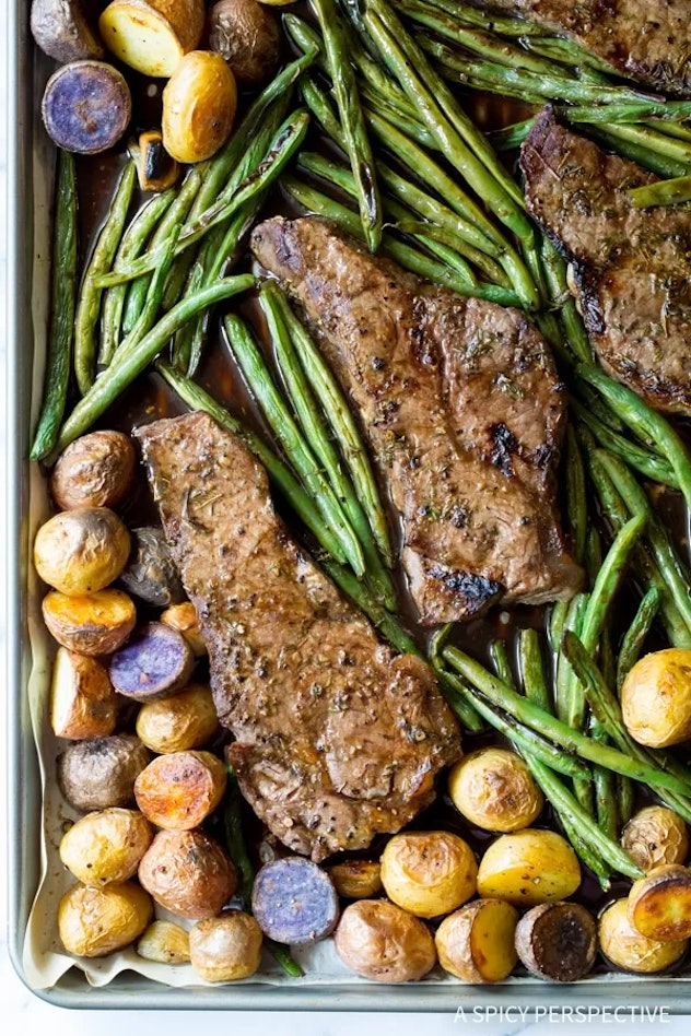 If your kiddo loves fajitas and steaks, this sheet pan recipe is an easy way to feed them a dinner t...