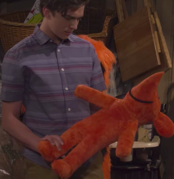 Jackson holding the Rigby doll on Fuller House
