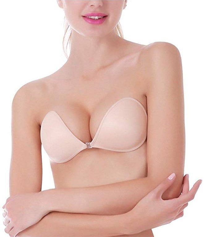 MITALOO Push up Strapless Self Adhesive Plunge Bra