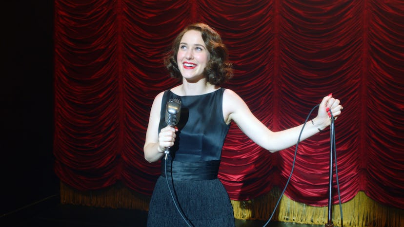 Midge (Rachel Brosnahan) goes on tour with Shy Baldwin in 'The Marvelous Mrs. Maisel' Season 3.